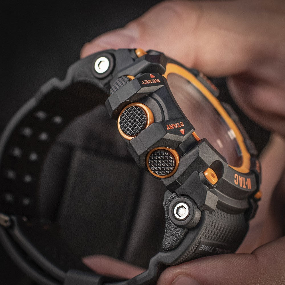 Elektroninis taktinis laikrodis M-Tac Adventure, juodos-oranžinės spalvos