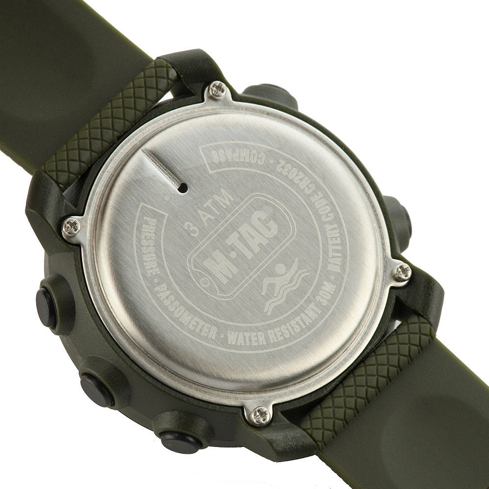 Multifunkcinis taktinis laikrodis M-Tac Tactical, žalios spalvos