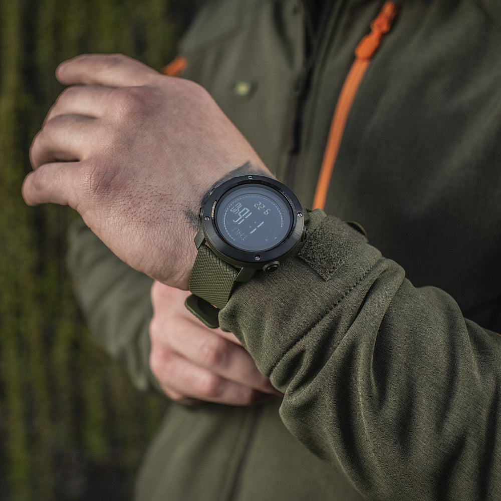 Multifunkcinis taktinis laikrodis M-Tac Tactical, žalios spalvos