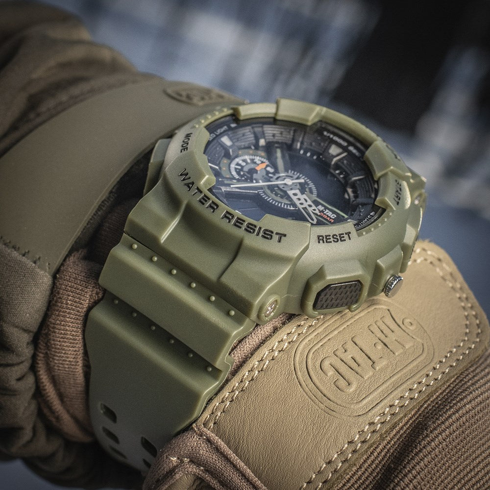 Multifunkcinis taktinis laikrodis M-Tac Tactical Sports Watch, 40570, žalios Olive spalvos