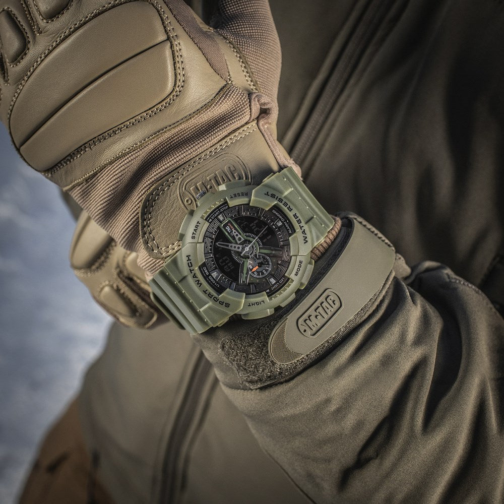 Multifunkcinis taktinis laikrodis M-Tac Tactical Sports Watch, 40570, žalios Olive spalvos
