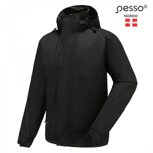 Atstumiančio drėgmę, neperpučiamo audinio žieminė darbo striukė Pesso Pegasus. Vandenį atstumiantis išorinis sluoksnis, malonus šiltas Fleece audinio vidinis sluoksnis. Unisex stiliaus – striukė tinka tiek vyrams, tiek moterims. Itin patogus judesių nevaržantis modelis. 