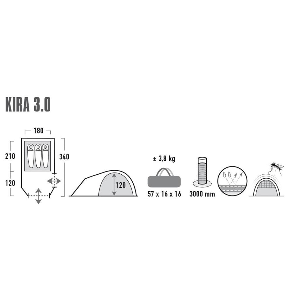Palapinė High Peak Kira 3 WHITE