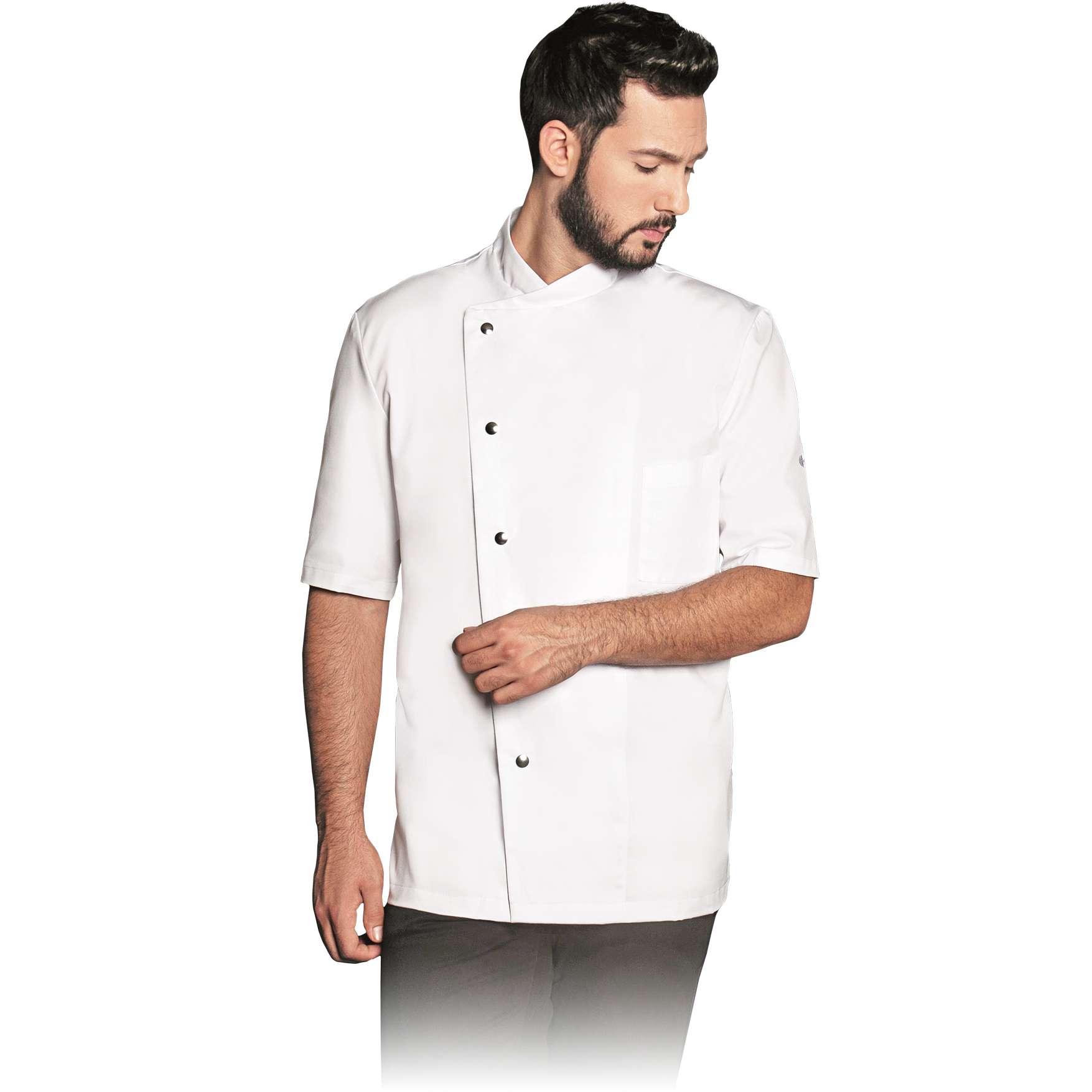 Kokybiškas virėjo švarkelis darbui virtuvėje. Šefo švarkas darbui virtuvėje