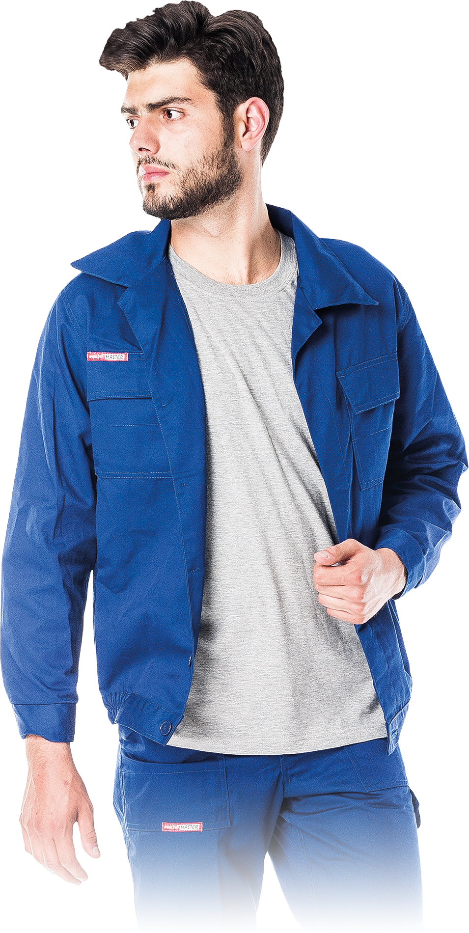 Mėlynos spalvos darbo švarkas vyriškas