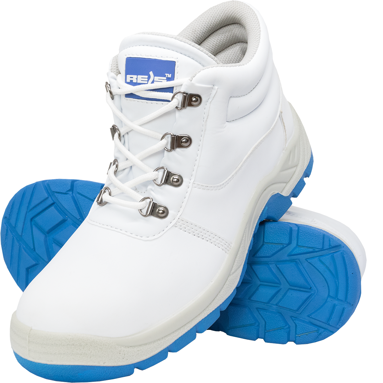 Baltos spalvos vyriški darbo batai su irstu apsauga