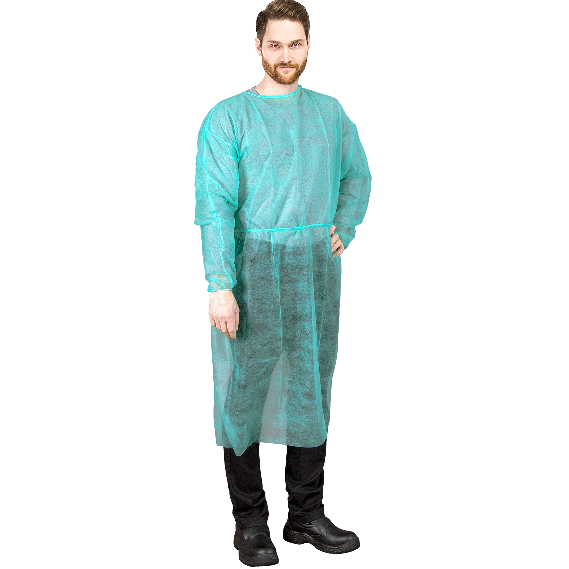 Vienkartiniai medicininiai rūbai. Vienkartinė prijuostė, chalatas, bachilai, pirštinės, kepurės, kelnės.