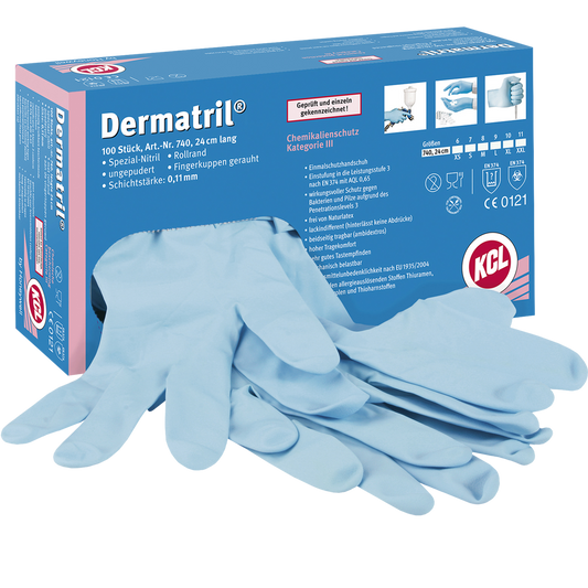 nitrilinės pirštinės DERMATRIL internetinėje parduotuvėje