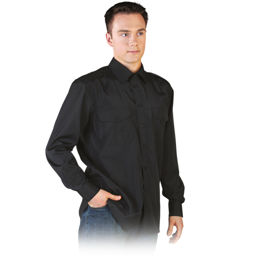 Vyriški marškiniai ilgomis rankovėmis SDR juodi