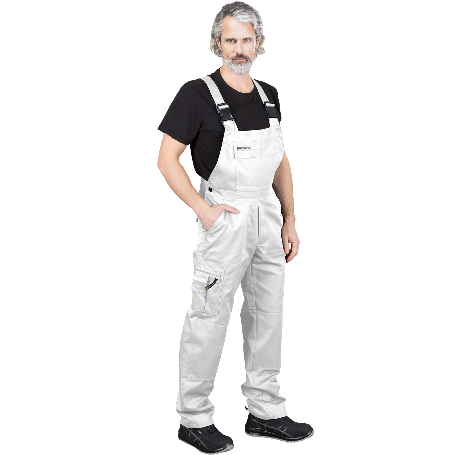 Baltos vyriškos darbo kelnės