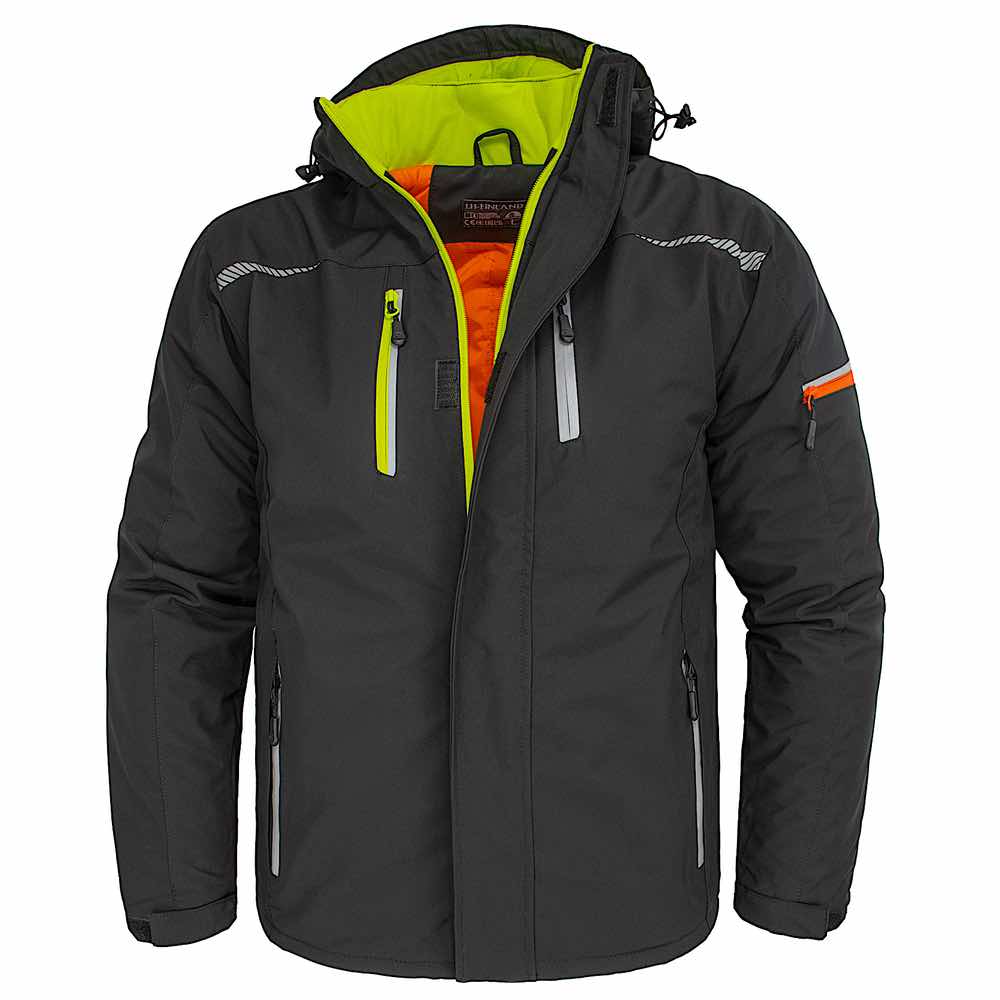 Neperšlampanti ir neperpučiama Softshell striukė FINLAND, su gobtuvu ir atšvaitinėmis detalėmis