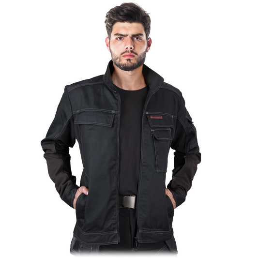 Kokybiškas darbo švarkas FIXER, panaudota tvirta medžiaga su elastingais intarpais