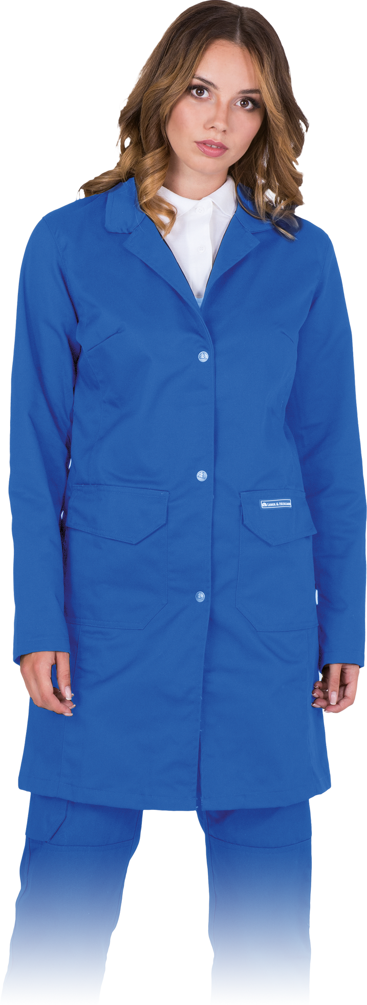 Moteriškas chalatas darbui