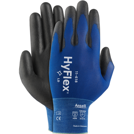 Aplietos pirštinės ANSELL FLEX 11-618 (12 porų)