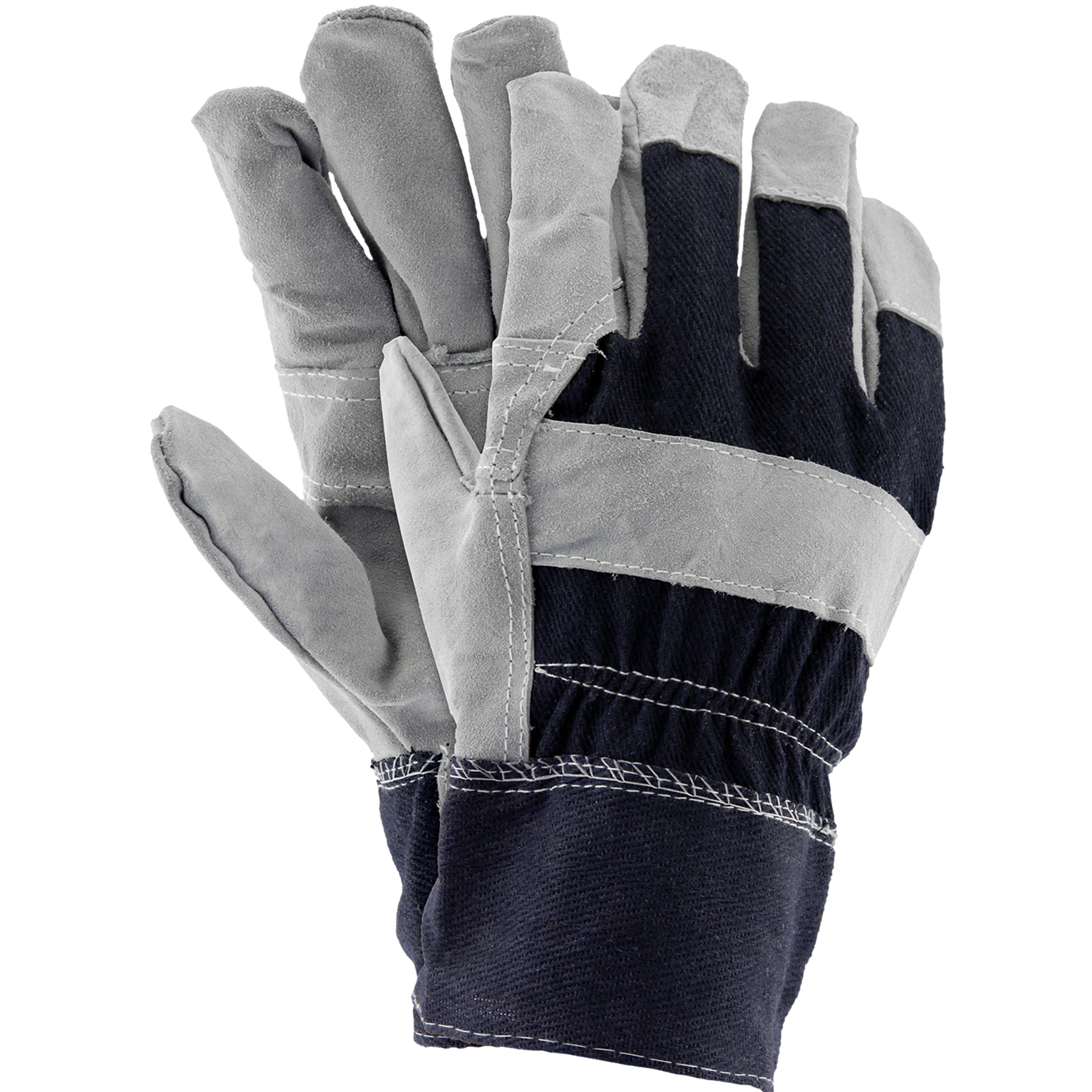 darbo pirstines is skeltos karves odos. su melyna spalva