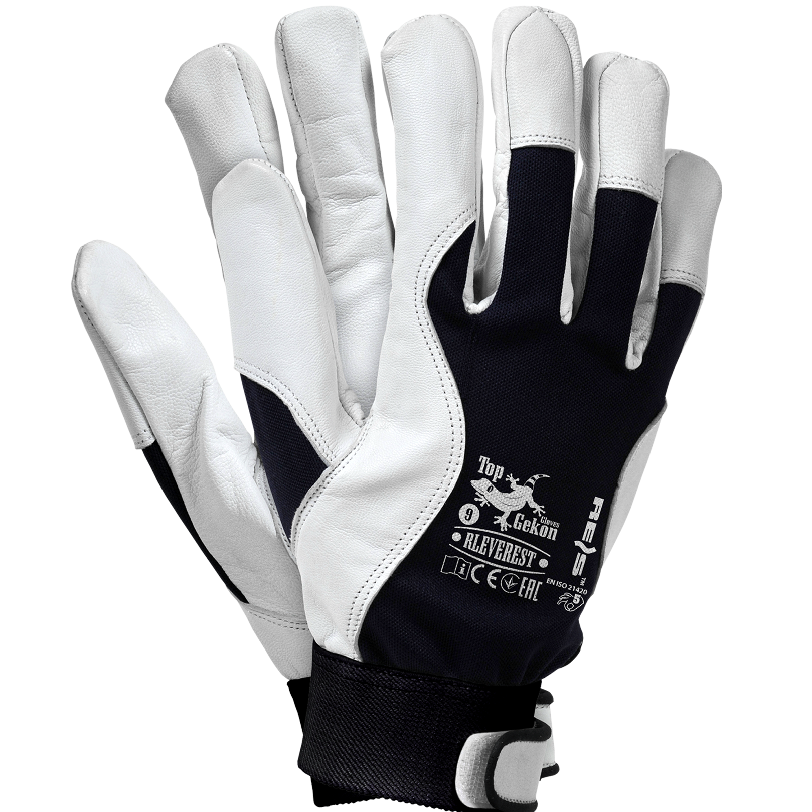 Apsauginės pirštinės darbui, sustiprintos natūralia galvijų oda. Pirštinių viršutinė dalis pagaminta iš lengvo audinio, puikiai priglundančio prie rankos. Visa delno plokštuma yra padengta odine dalimi, todėl tai puikiai apsaugo nuo mechaninio poveikio.  Plačiai naudojama darbui statybos, automobilių remonto bei sunkiosios pramonės srityse. Taip pat puikiai tinka sudėtingesniems darbams namų ūkiuose.  Pagrindinės savybės: Papildomai sustiprinta galvijų oda Atitinka EN420