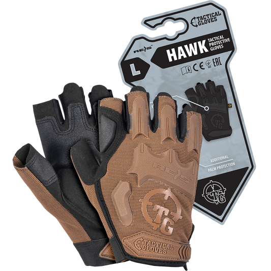 Taktinės pirštinės HAWK BROWN