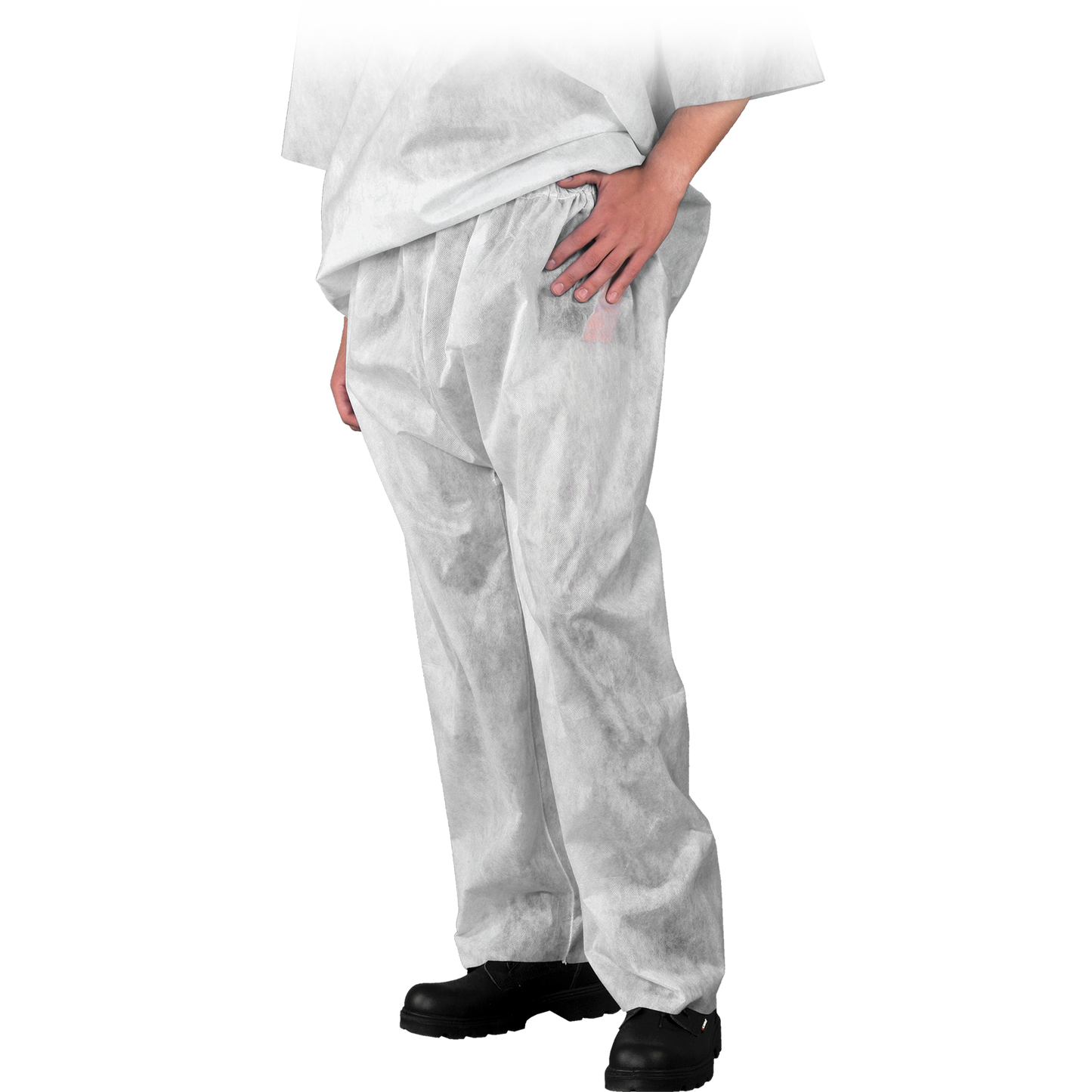 Kelnės, pagamintos iš polipropileno. Tinka naudoti maisto gamybos, chemijos, kosmetikos srityse. Tankis: 50 g/m2. Liemens sritis su guma. Kelnes galima sutrumpinti nukerpant.  Tinka tiek vyrams, tiek moterims.   Medžiaga: 100% polipropilenas Tankis: 50 g/m2 Tinka naudoti maisto gamybos, chemijos, kosmetikos, medicinos, gamybos srityse Parduodama po 1 vnt.