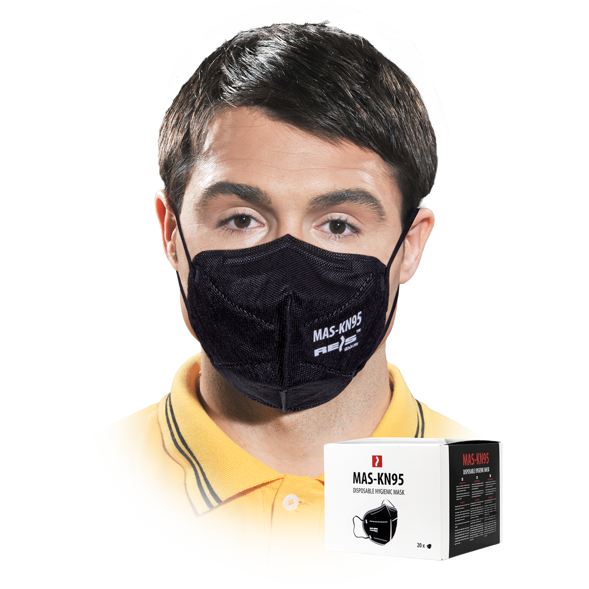 Vienkartinė veido kaukė KN95 (20 vnt.)