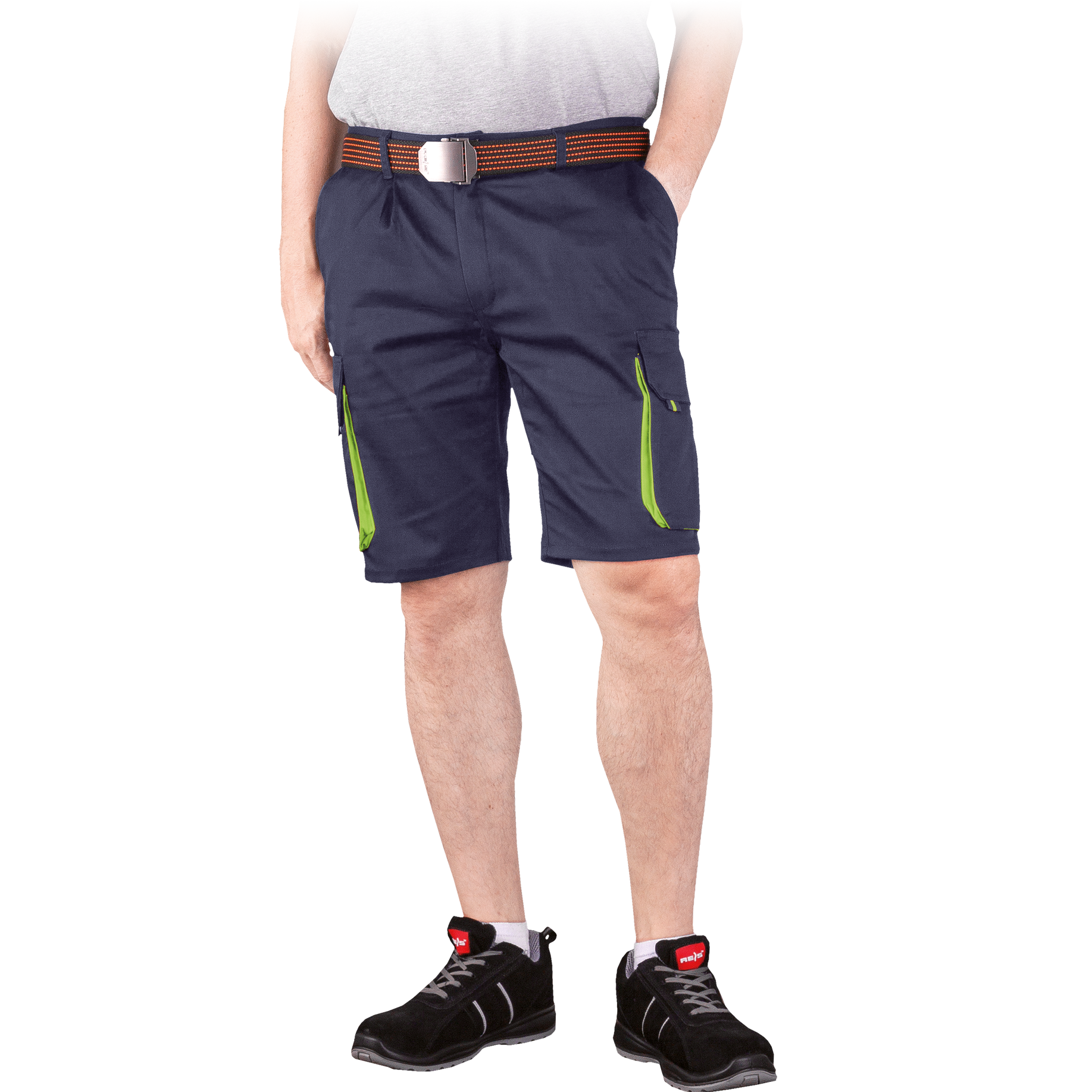 Elastingi darbiniai šortai, patogiam darbui šilto sezono metu. Nevaržo judesių. Patogios kišenės. Audinys neblunka intensyviai naudojant ir skalbiant. Tvirta medžiaga, sustiprinto daugiausiai besidėvinčios vietos.