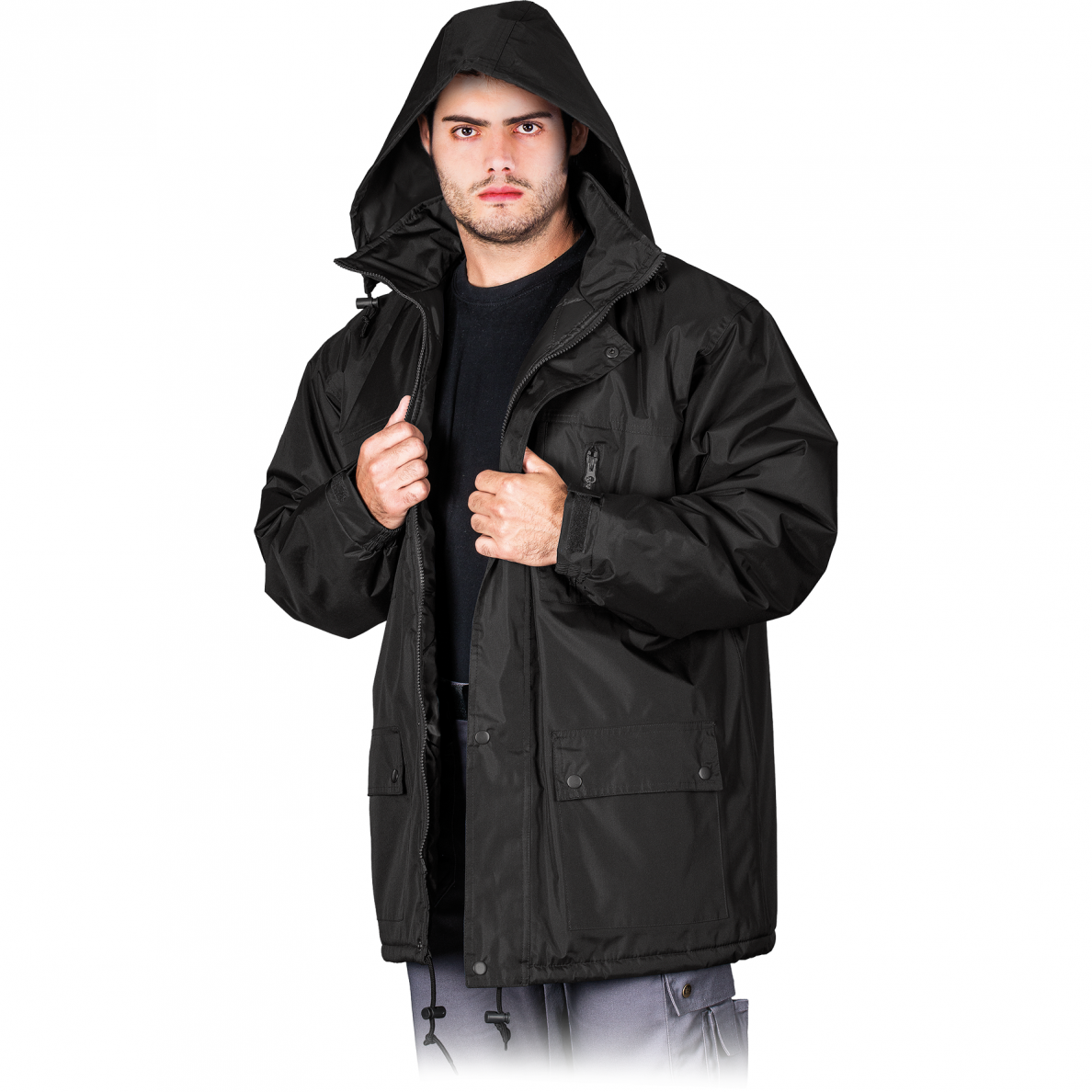 Universali šilta striukė ALASKA BLACK, dydžiai nuo M iki 14XL