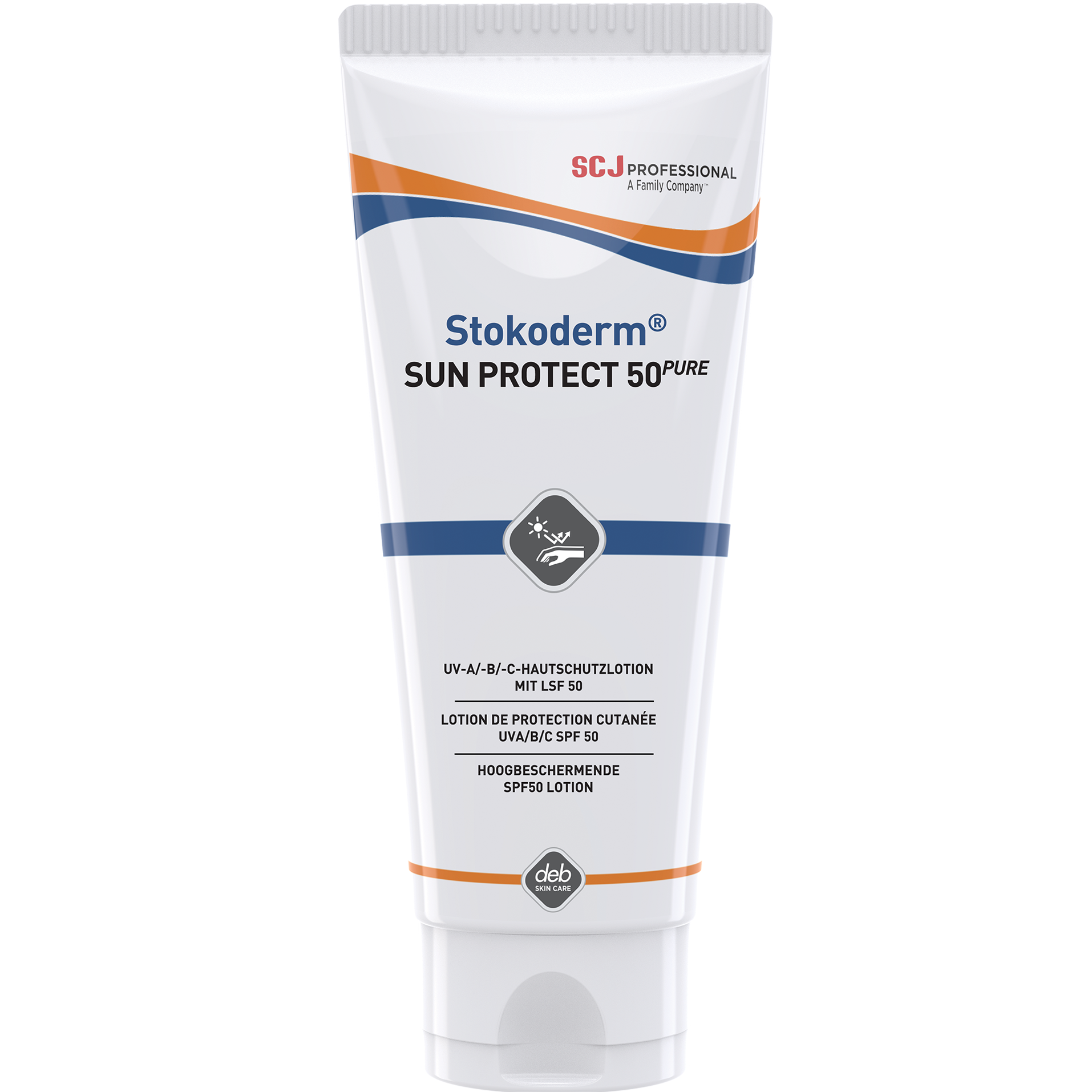 STOKODERM SUN PROTECT yra specializuotas kūno kremas nuo saulės, sukurtas apsaugoti odą nuo žalingo ultravioletinių spindulių poveikio:  Aukštas UV apsaugos lygis: Sudėtyje yra UV-B 50 filtro, užtikrinančio efektyvią apsaugą nuo UV-B spindulių. UV-C apsauga: Suteikia apsaugą nuo UV-C spinduliuotės, atsirandančios dėl tam tikrų technologinių procesų, pavyzdžiui, suvirinimo. Sudėties ypatybės: Be silikono ir dažiklių, todėl yra saugus ir švelnus odai.