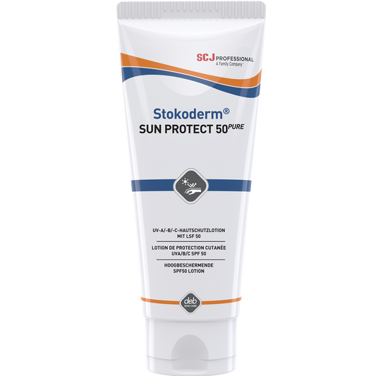 STOKODERM SUN PROTECT yra specializuotas kūno kremas nuo saulės, sukurtas apsaugoti odą nuo žalingo ultravioletinių spindulių poveikio:  Aukštas UV apsaugos lygis: Sudėtyje yra UV-B 50 filtro, užtikrinančio efektyvią apsaugą nuo UV-B spindulių. UV-C apsauga: Suteikia apsaugą nuo UV-C spinduliuotės, atsirandančios dėl tam tikrų technologinių procesų, pavyzdžiui, suvirinimo. Sudėties ypatybės: Be silikono ir dažiklių, todėl yra saugus ir švelnus odai.