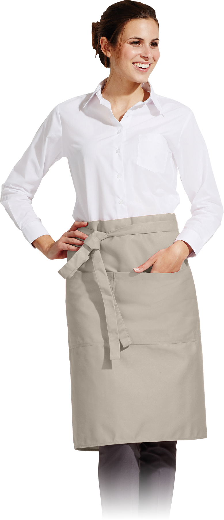 Universal short apron SOLS, designed for waiters, with pockets (various colors)