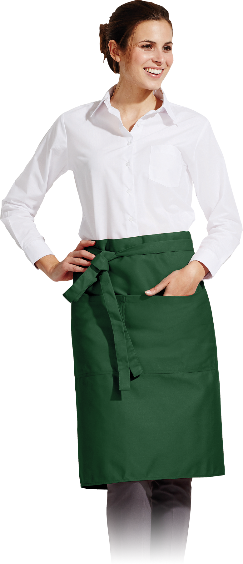 Universal short apron SOLS, designed for waiters, with pockets (various colors)