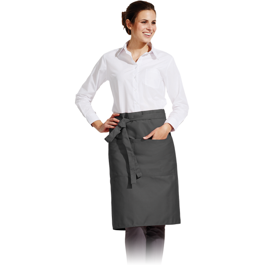 Universal short apron SOLS, designed for waiters, with pockets (various colors)