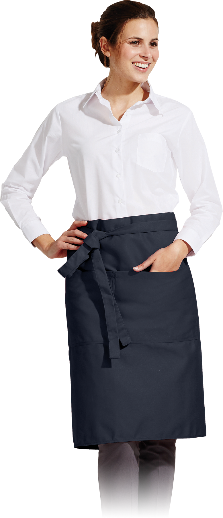 Universal short apron SOLS, designed for waiters, with pockets (various colors)