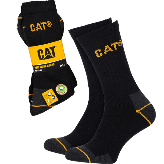 Tvirtos padidinto atsparumo kojinės CAT SOCKS BLACK (3 poros)