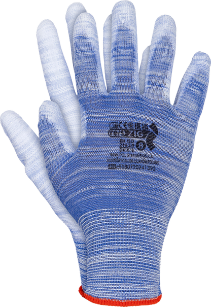 Polyurethane coated gloves ZIG (12 pairs)