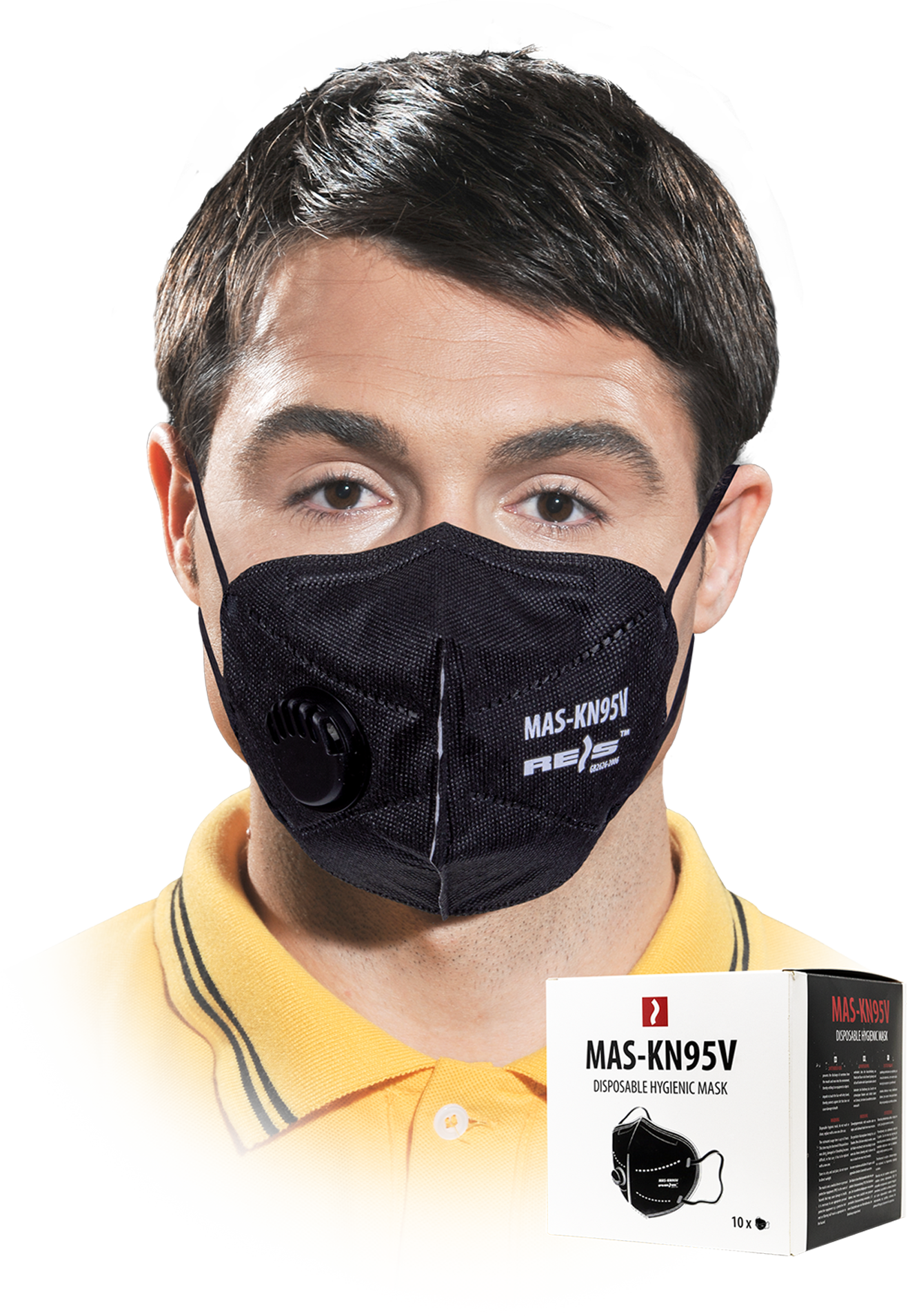 Respirator with valve KN95-V (10 pcs.)