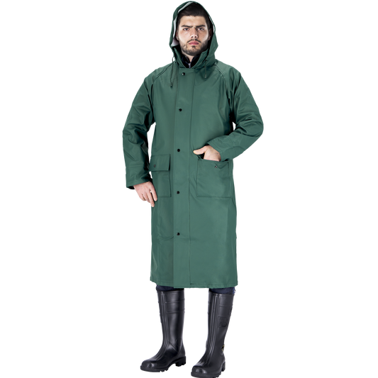 Aukštos kokybės lietpaltis PU/PVC GREEN