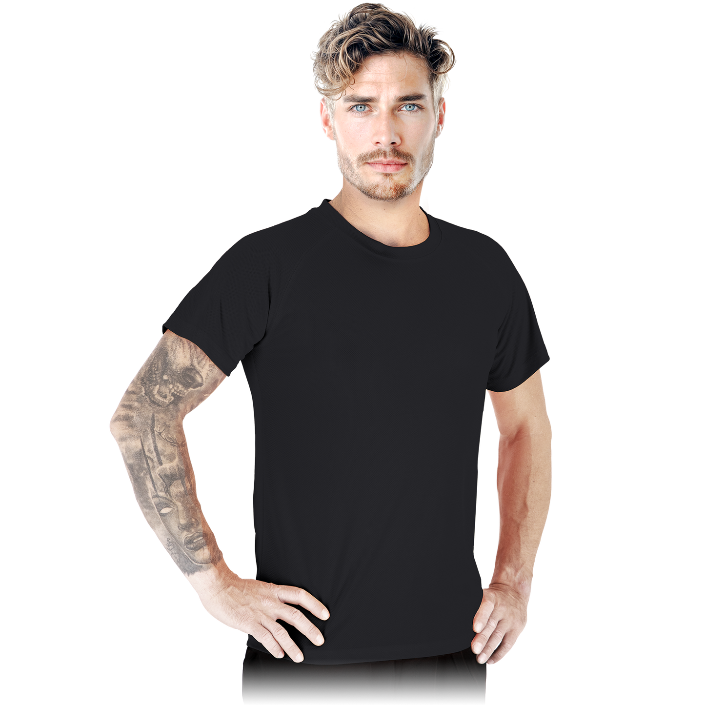 Vyriški marškinėliai PORTO trumpomis rankovėmis, juodos spalvos