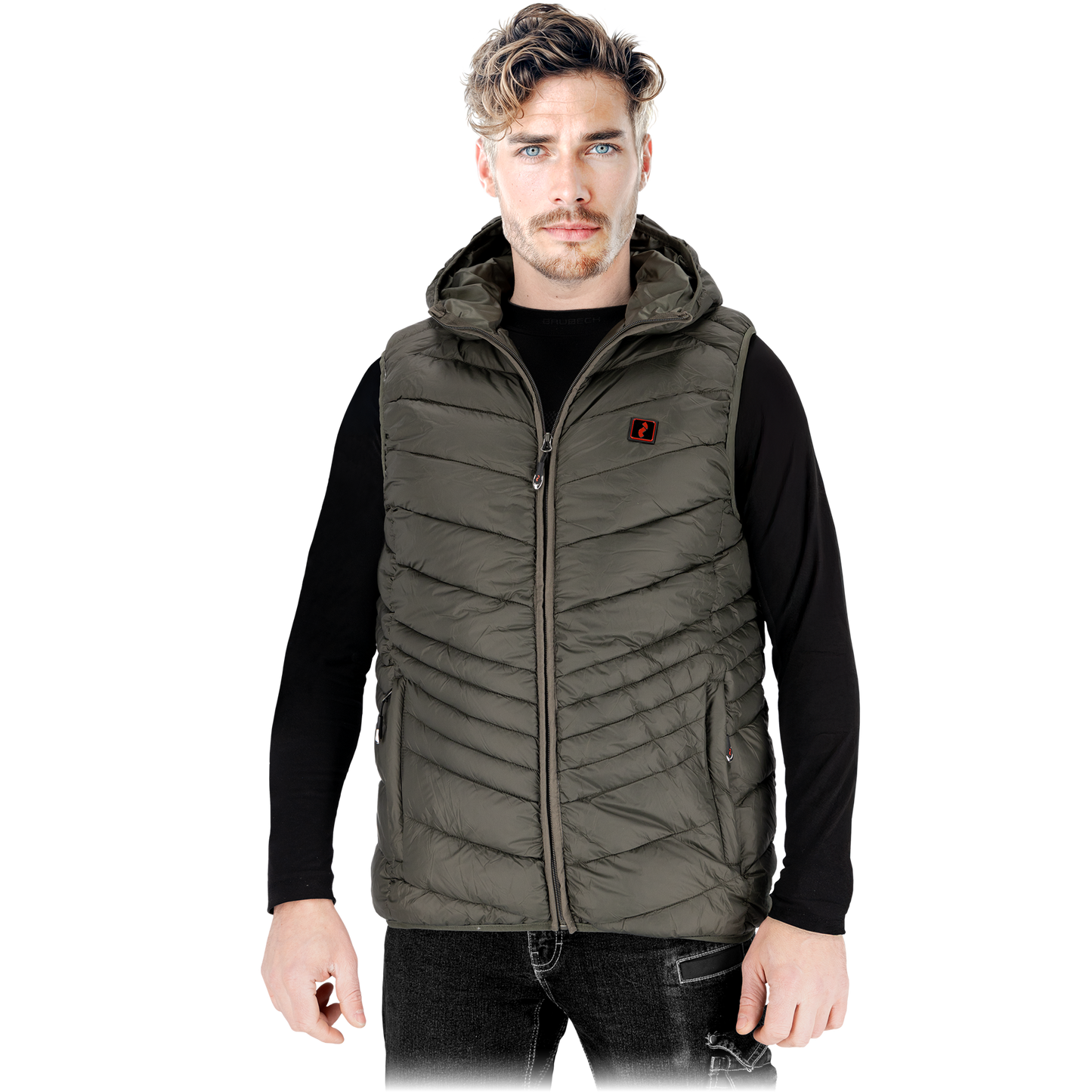 Lightweight, warm and comfortable men's vest PALASO, with hood