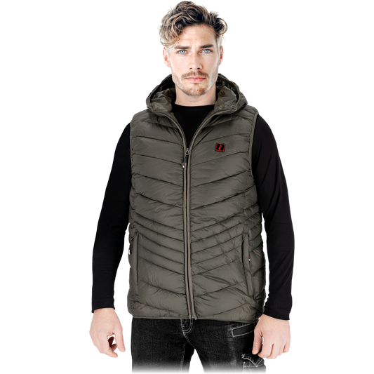 Lightweight, warm and comfortable men's vest PALASO, with hood