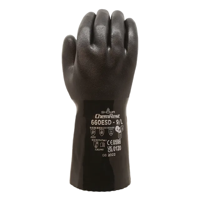 Cheminėms medžiagoms atsparios pirštinės SHOWA 660 ESD