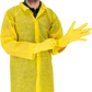 Vienkartinis apsiaustas iš 100% polipropileno LAB CLASSIC, ilgomis rankovėmis (10 vnt.)