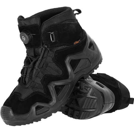 Taktiniai odiniai batai TACTICAL IRON-T BLACK, su greito užveržimo sistema (Copy)