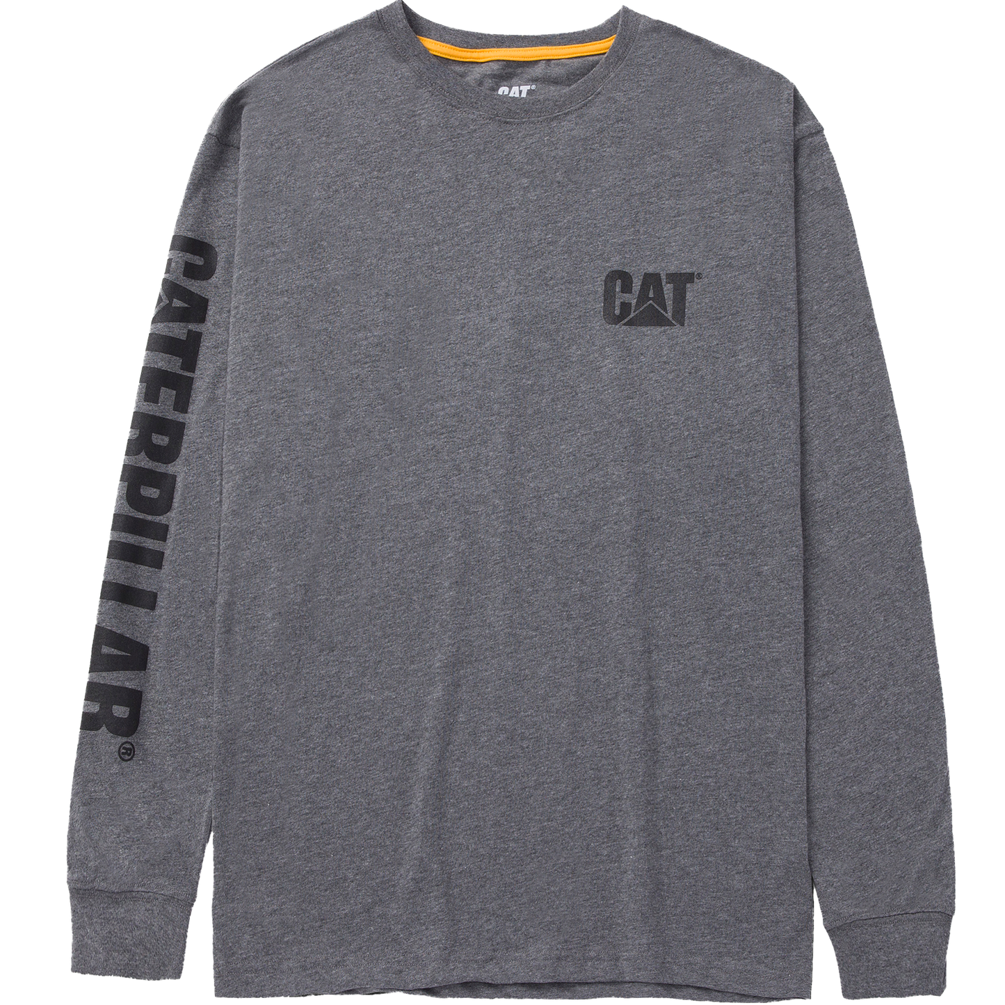 Vyriški marškinėliai Caterpillar,  ilgomis rankovėmis, 100% medvilnė, pilkos spalvos