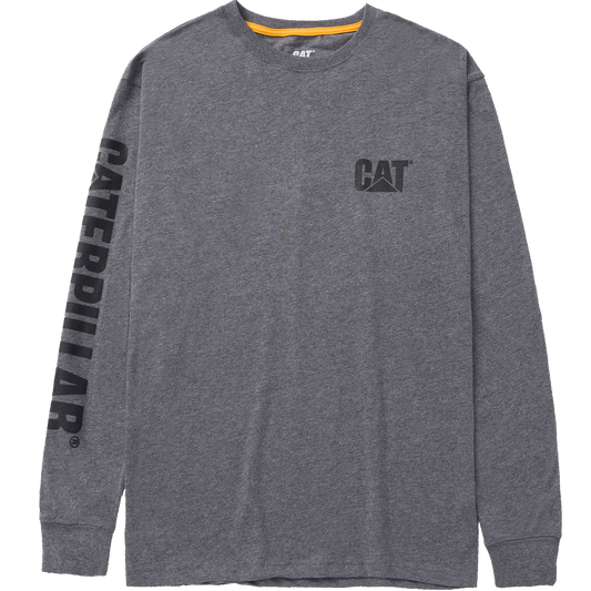 Vyriški marškinėliai Caterpillar,  ilgomis rankovėmis, 100% medvilnė, pilkos spalvos