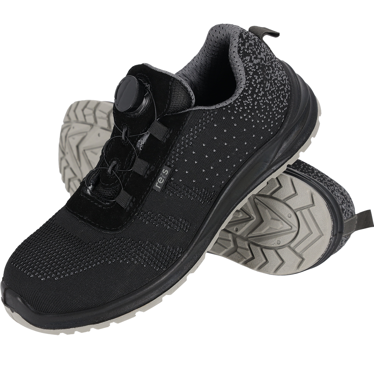 Apsauginiai batai DROP S1 SR FO, su greito užveržimo sistema, juodi/pilki