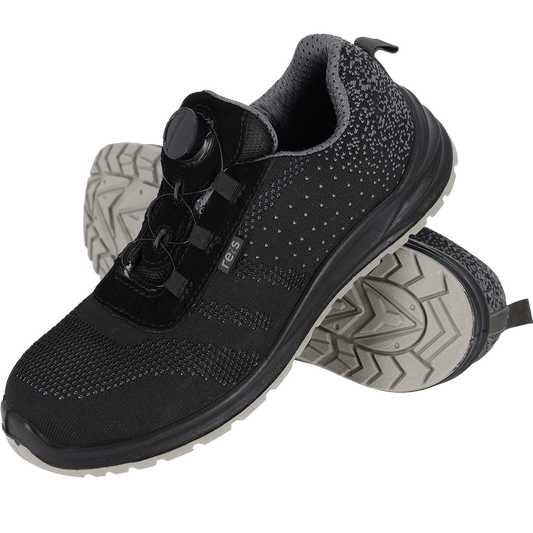 Apsauginiai batai DROP S1 SR FO, su greito užveržimo sistema, juodi/pilki