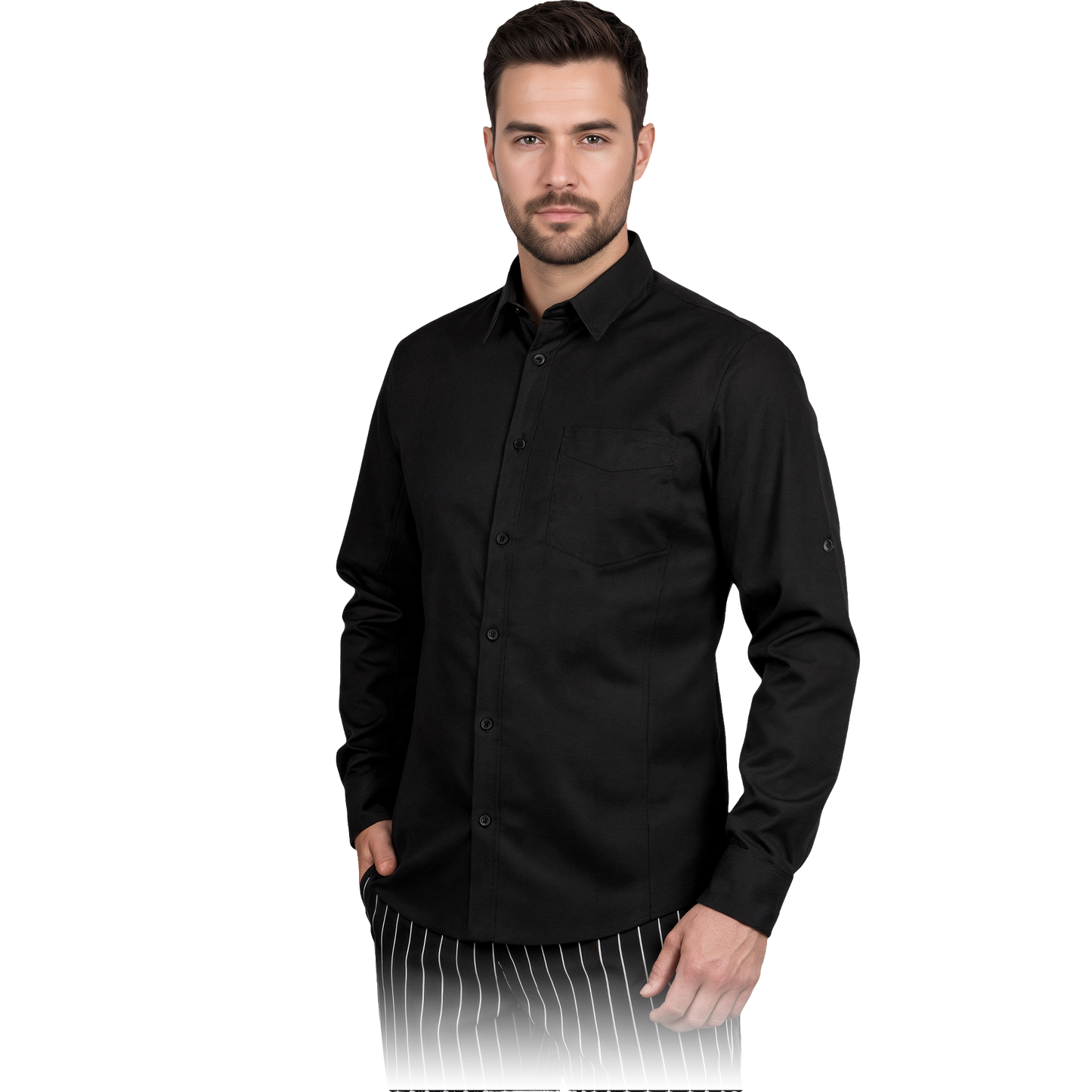 Vyriški profesiniai marškiniai FESTIVO, juodos spalvos