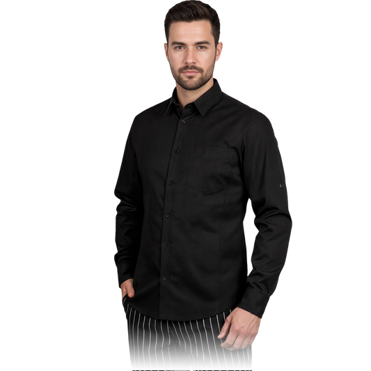 Vyriški profesiniai marškiniai FESTIVO, juodos spalvos