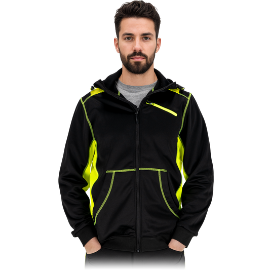 Kokybiškas džemperis ORRO, su kapišonu ir flisu vidinėje pusėje