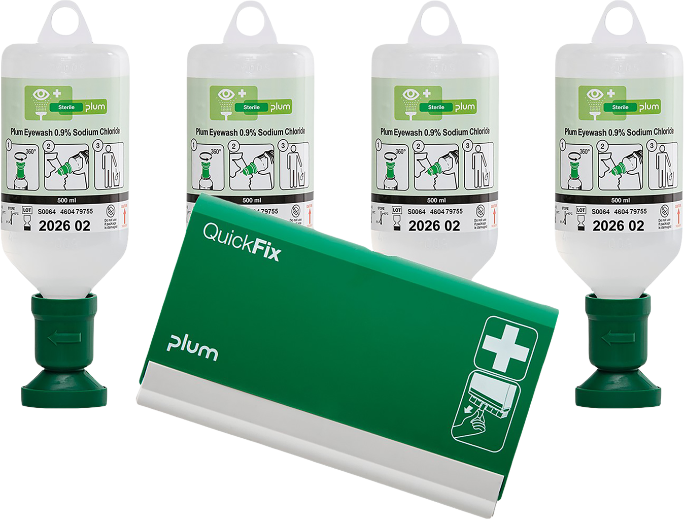 Akių plovimo rinkinys su tvarsčių dozatoriumi PLUM 6001