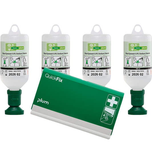 Akių plovimo rinkinys su tvarsčių dozatoriumi PLUM 6001